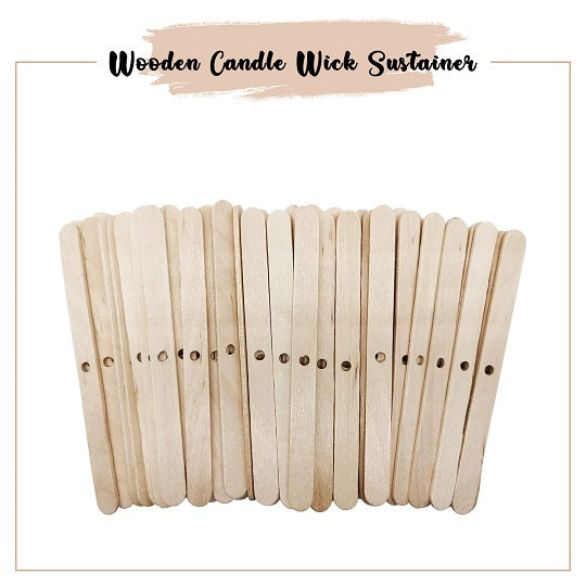 MILIVIXAY 200-Pack Wooden Candle Wick Holders - 7" Length With 7 Holes For Large & Multi-Wick Candles
