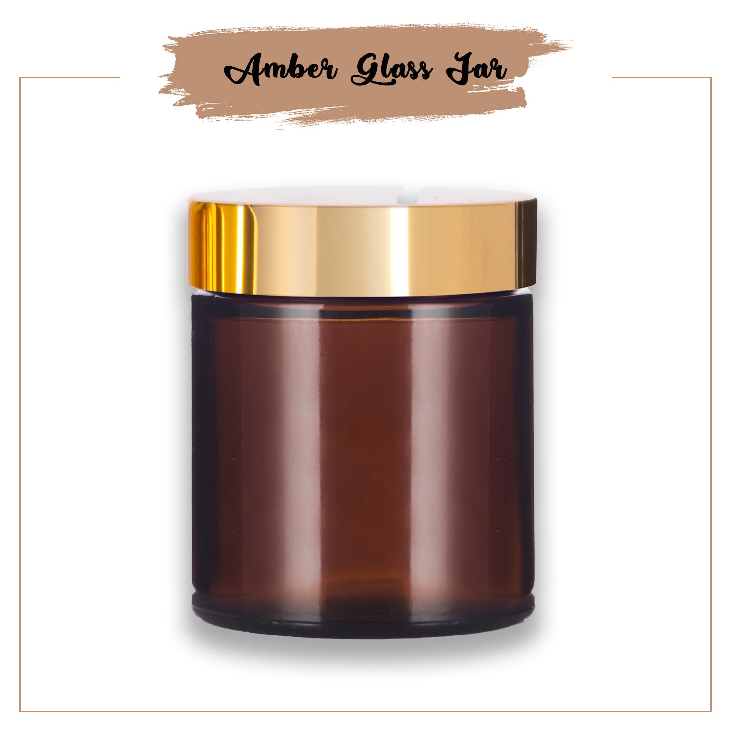 Amber Candle Jars with Golden Lid 100 Ml - Buy 1 Get 1 ( BOGO Offer)