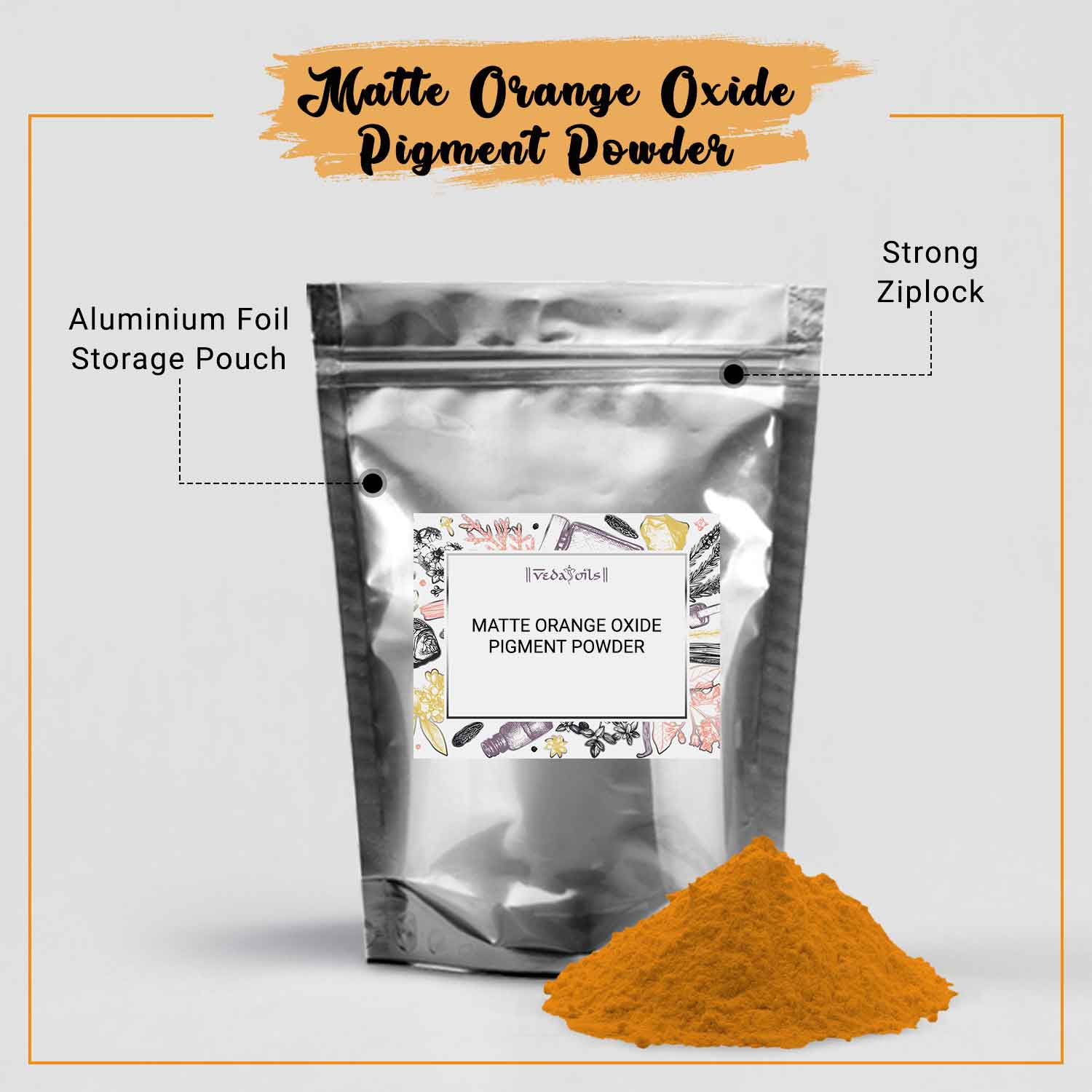 Matte Orange Oxide Pigment Powder Packing