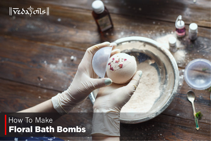 DIY Floral Bath Bombs Recipe with Flowers