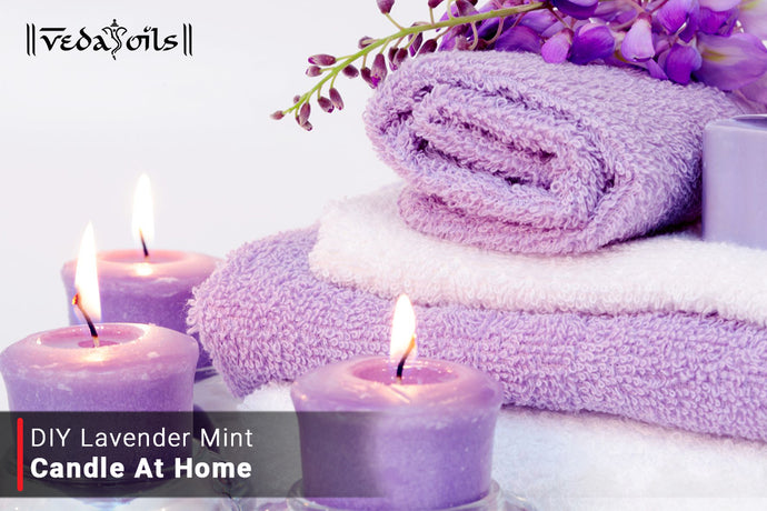 DIY Lavender Mint Candle at Home