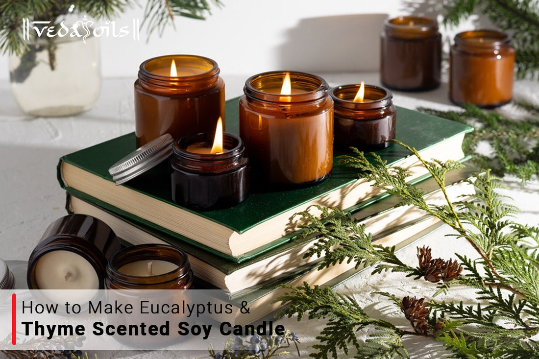 Eucalyptus Thyme Scented Soy Candle Featured