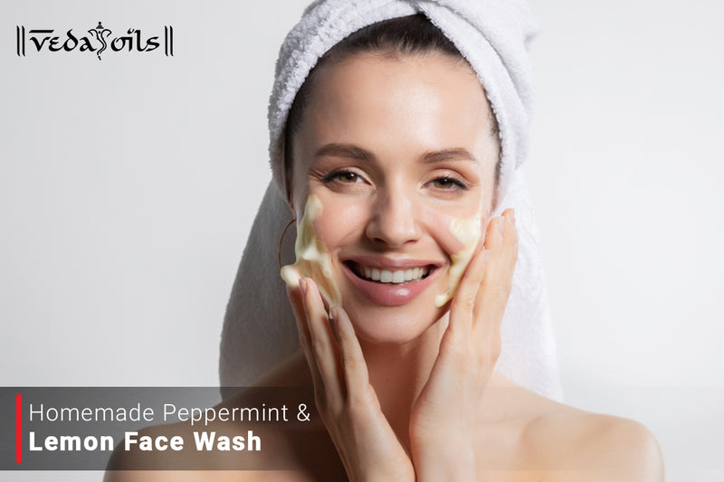 Homemade Peppermint & Lemon Face Wash