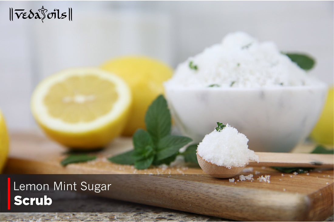 DIY Lemon Mint Sugar Scrub