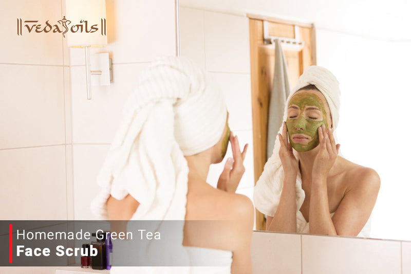 Homemade Green Tea Face Scrub