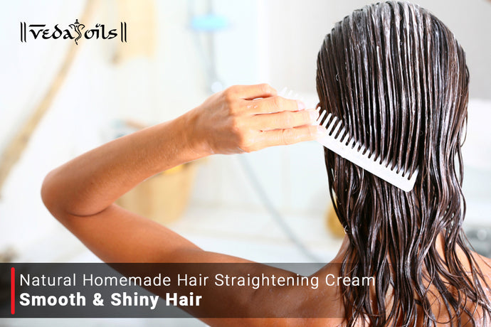 Homemade Hair Straightening Cream - Natural Smooth & Shiny Hair