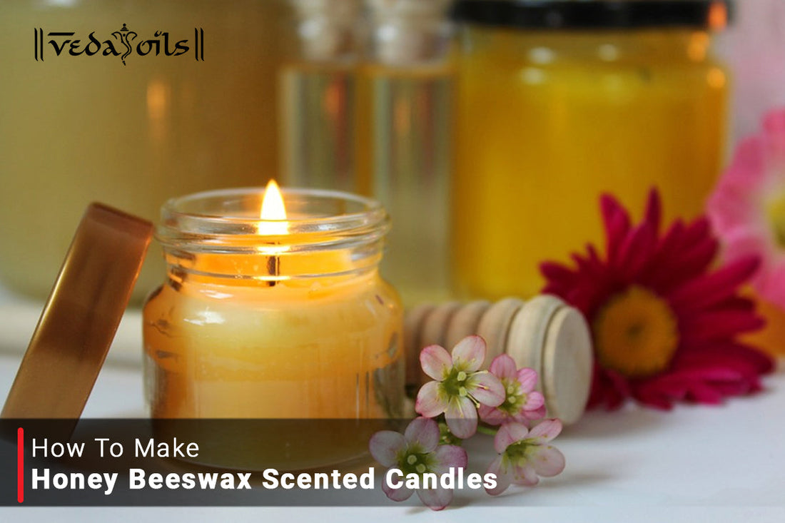 how to make honey beeswax candles featured