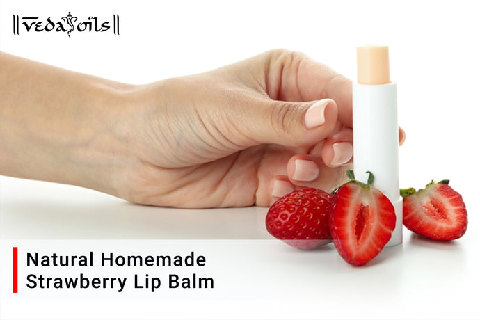 Homemade Strawberry Flavored Lip Balm | Strawberry Lip Balm Recipe