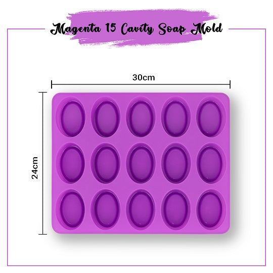 15 Cavity Oval Shape Mold Dimensions 