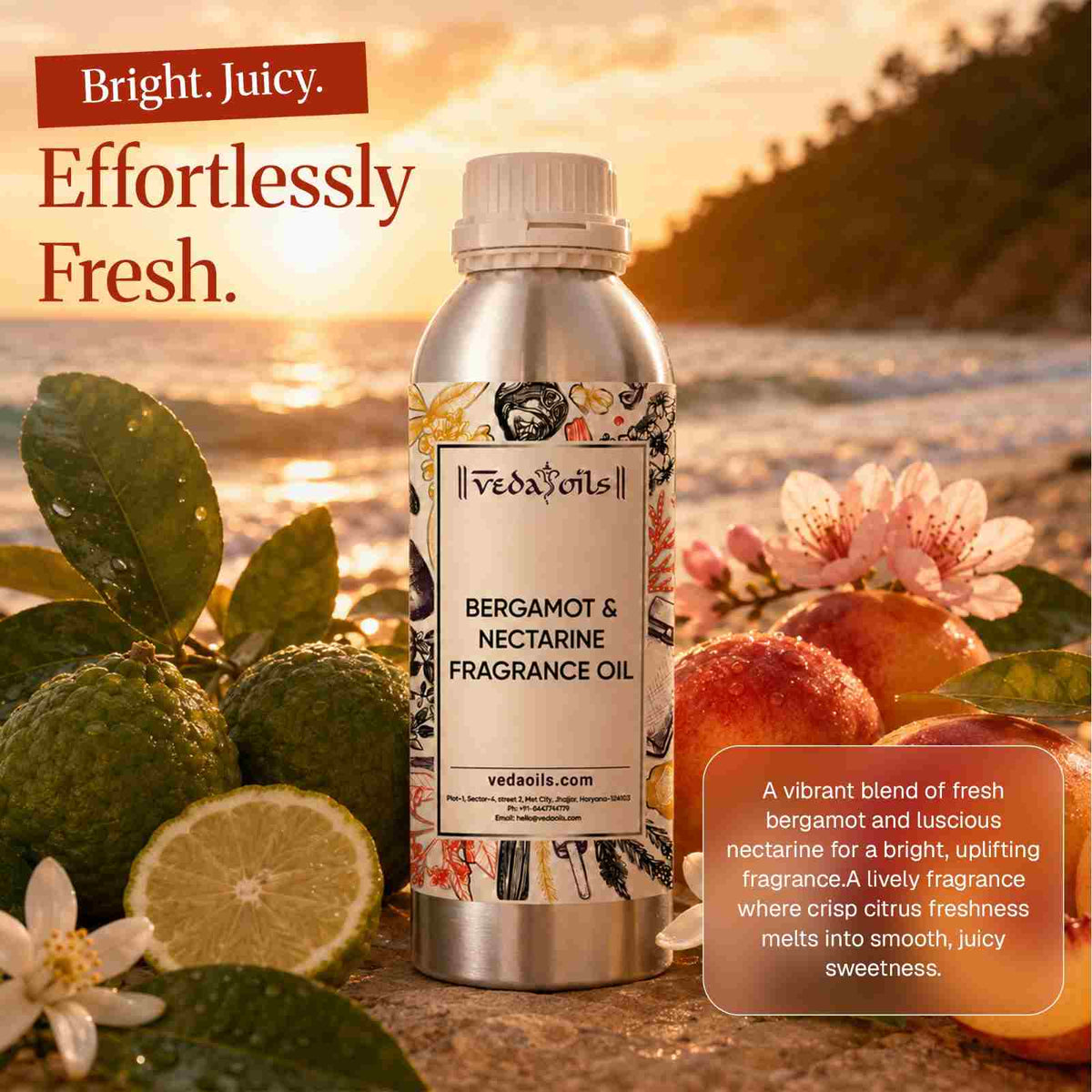 Bulk Supplier Bergamot and Nectarine Fragrance Oil