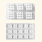 3D + 2D  Bubble Candle Silicone Mold Combo Pack