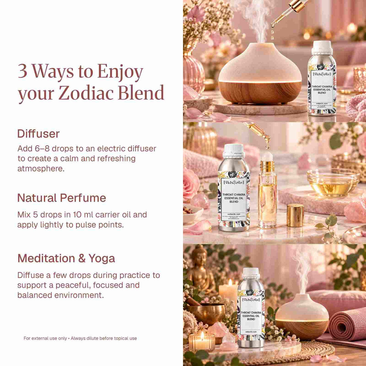 Way to use Throat Chakra Essential Oil Blend