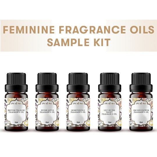 5 Feminine Fragrance Oils Sample Kit pack