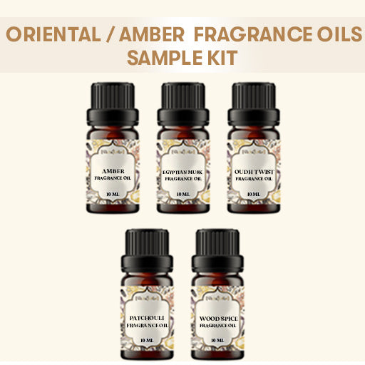 5 Oriental / Amber Fragrance Oils Sample Kit set