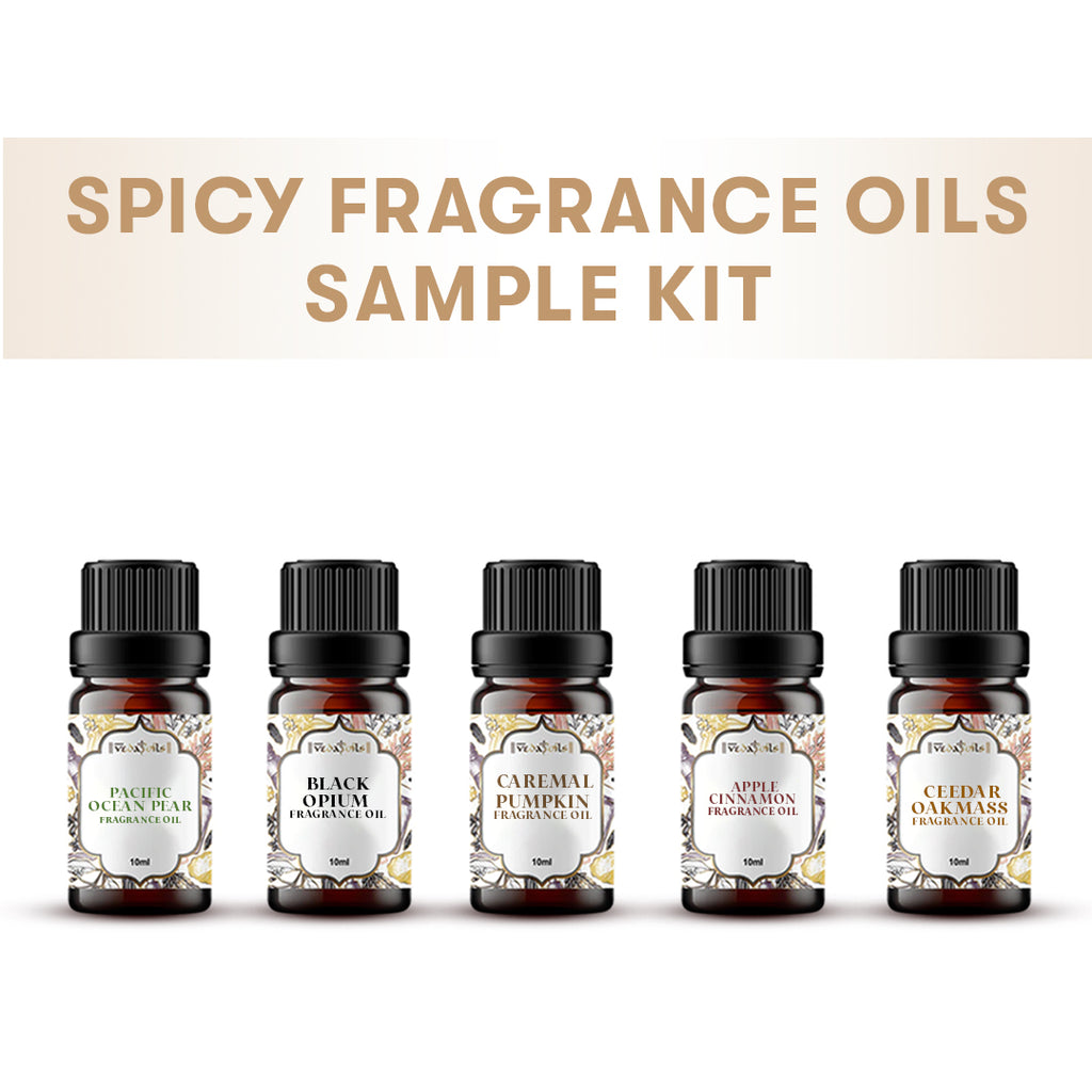 5 Spicy Fragrance Oils Sample Kit set