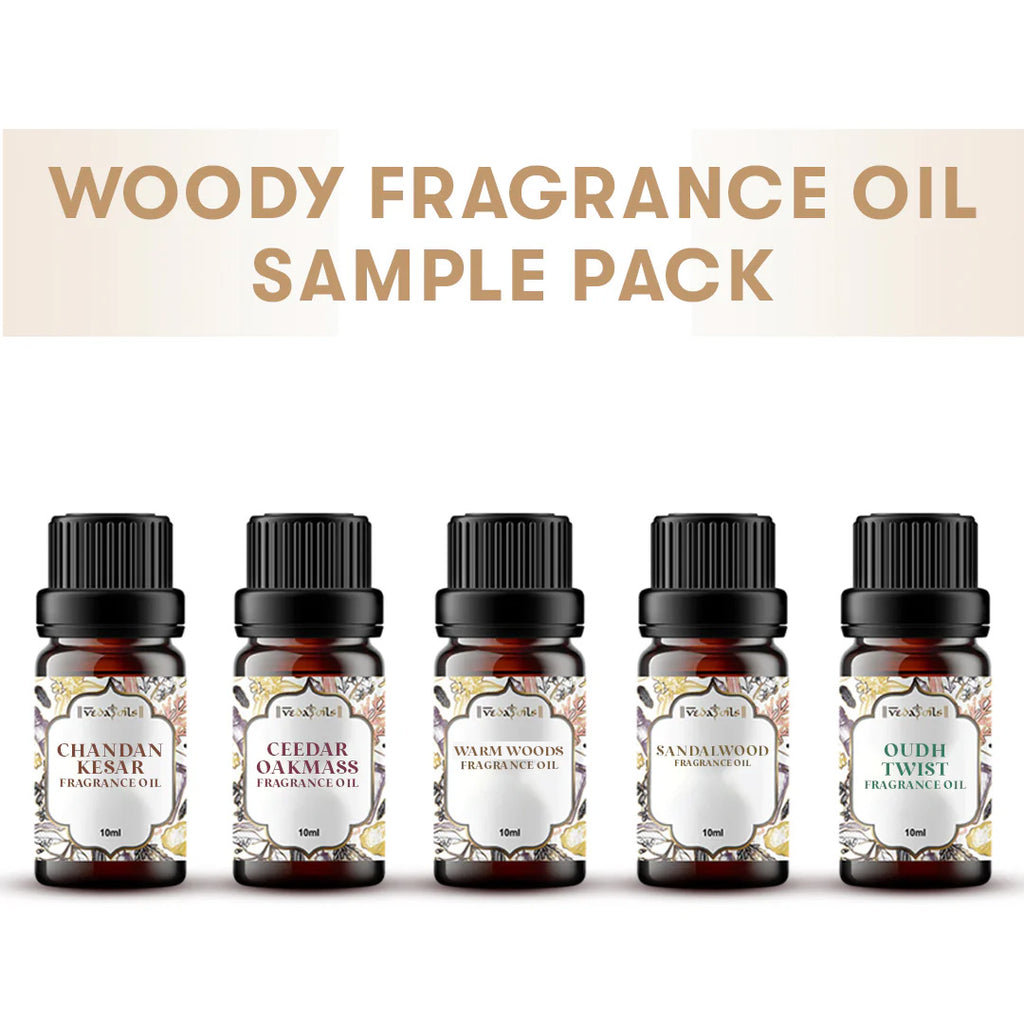 5 Woody Fragrance Oils Sample Kit pack