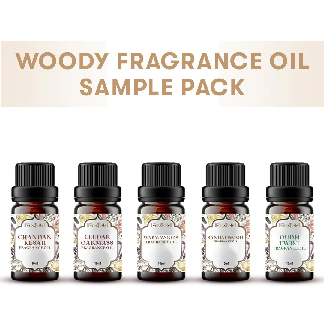 5 Woody Fragrance Oils Sample Kit pack