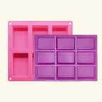6 Cavity Rectangle + 9 Cavity Rectangle Soap Mold