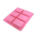 6 Cavity Rectangle Soap Shape Silicone Mold