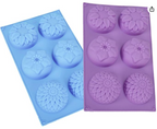 6 Cavity Round Flower Shaped Soap Mould Benefits