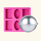 6 Flower Pattern Shape Rectangle Mold  + Bath Bomb Mold