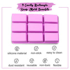9 Cavity Rectangle Soap Shape Silicone Mold Benefits
