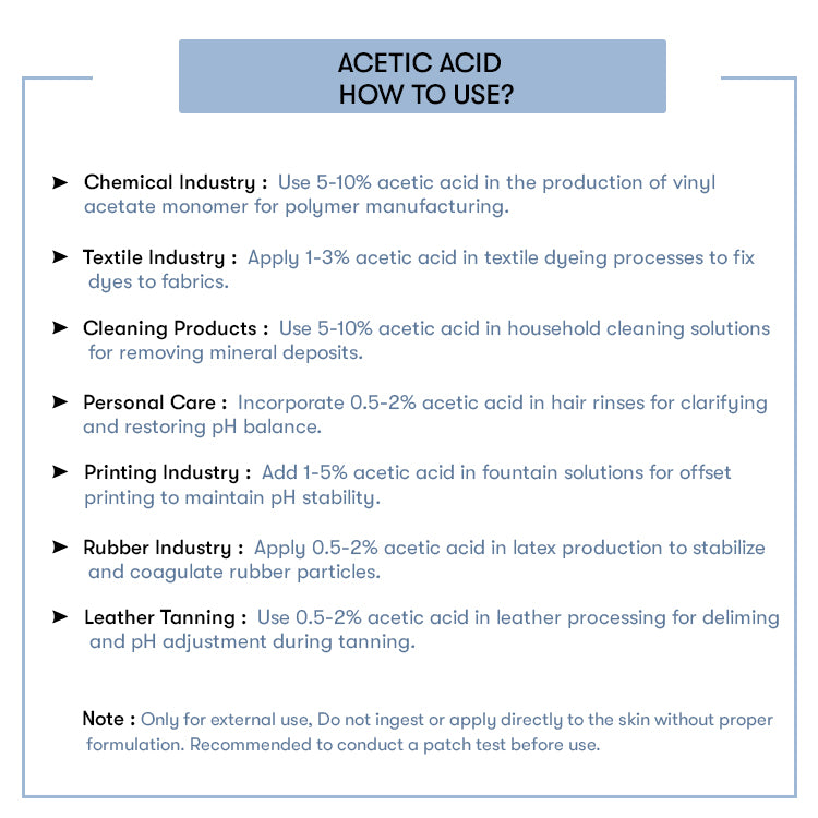How to USe Acetic Acid