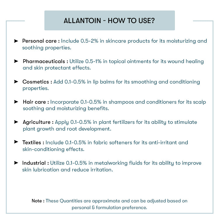 HOw to Use Allantoin