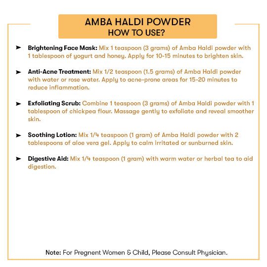 How to Use Amba Haldi Powder