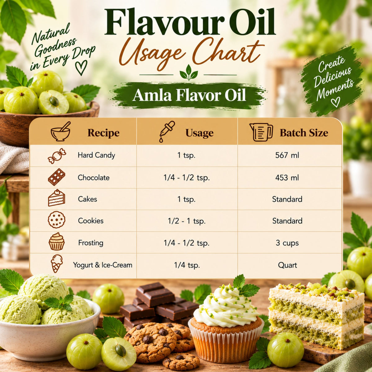  Amla Flavor Oil Chart