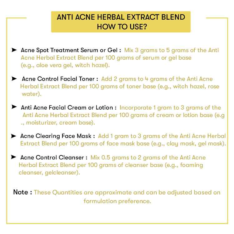 How to use Anti Acne Herbal Extract Blend