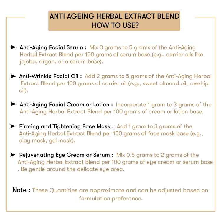 How to use Anti Ageing Herbal Extract Blend