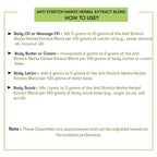 How to use Anti Stretch Marks Herbal Extract Blend