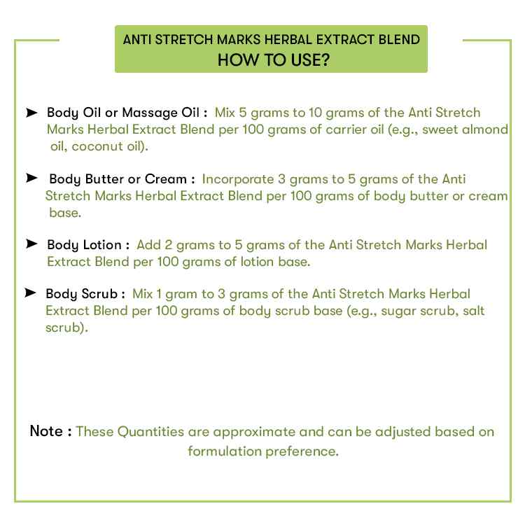 How to use Anti Stretch Marks Herbal Extract Blend