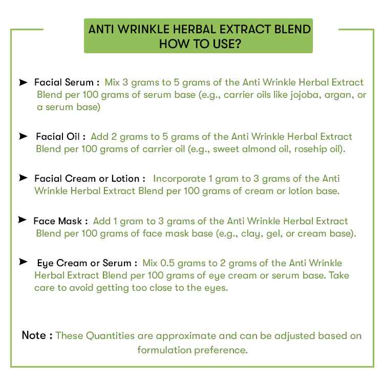How to use Anti Wrinkle Herbal Extract Blend
