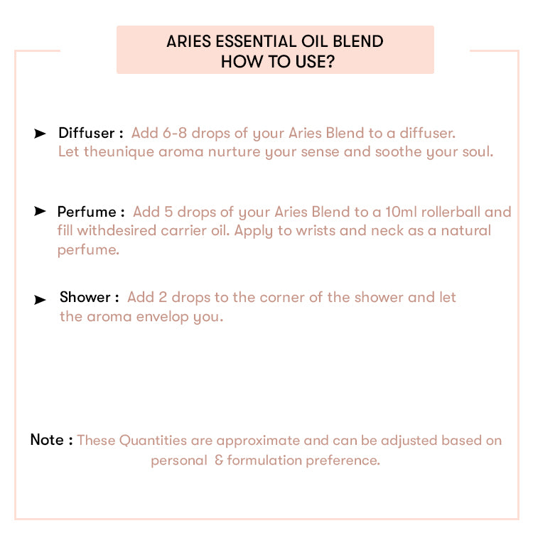 How to use Aries Essential Oil Blend