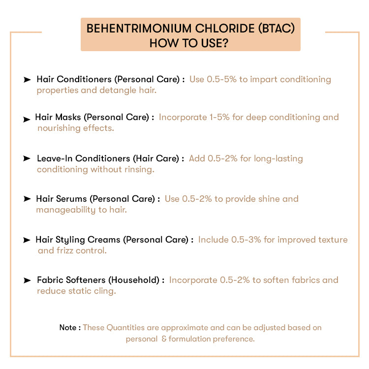HOw to Use Behentrimonium Chloride (Btac)
