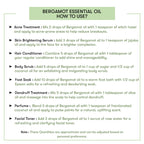 Bergamot Essential Oil how to use