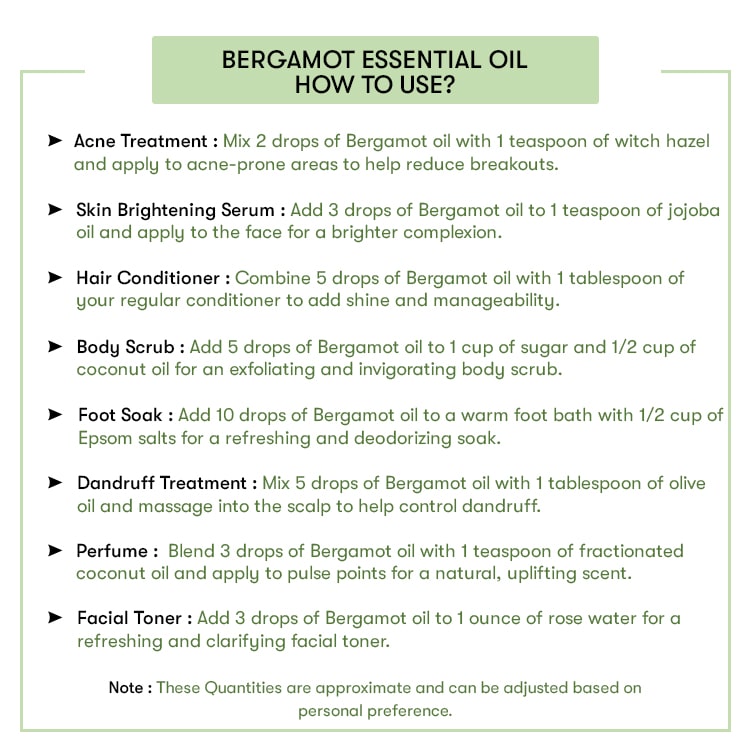 Bergamot Essential Oil how to use