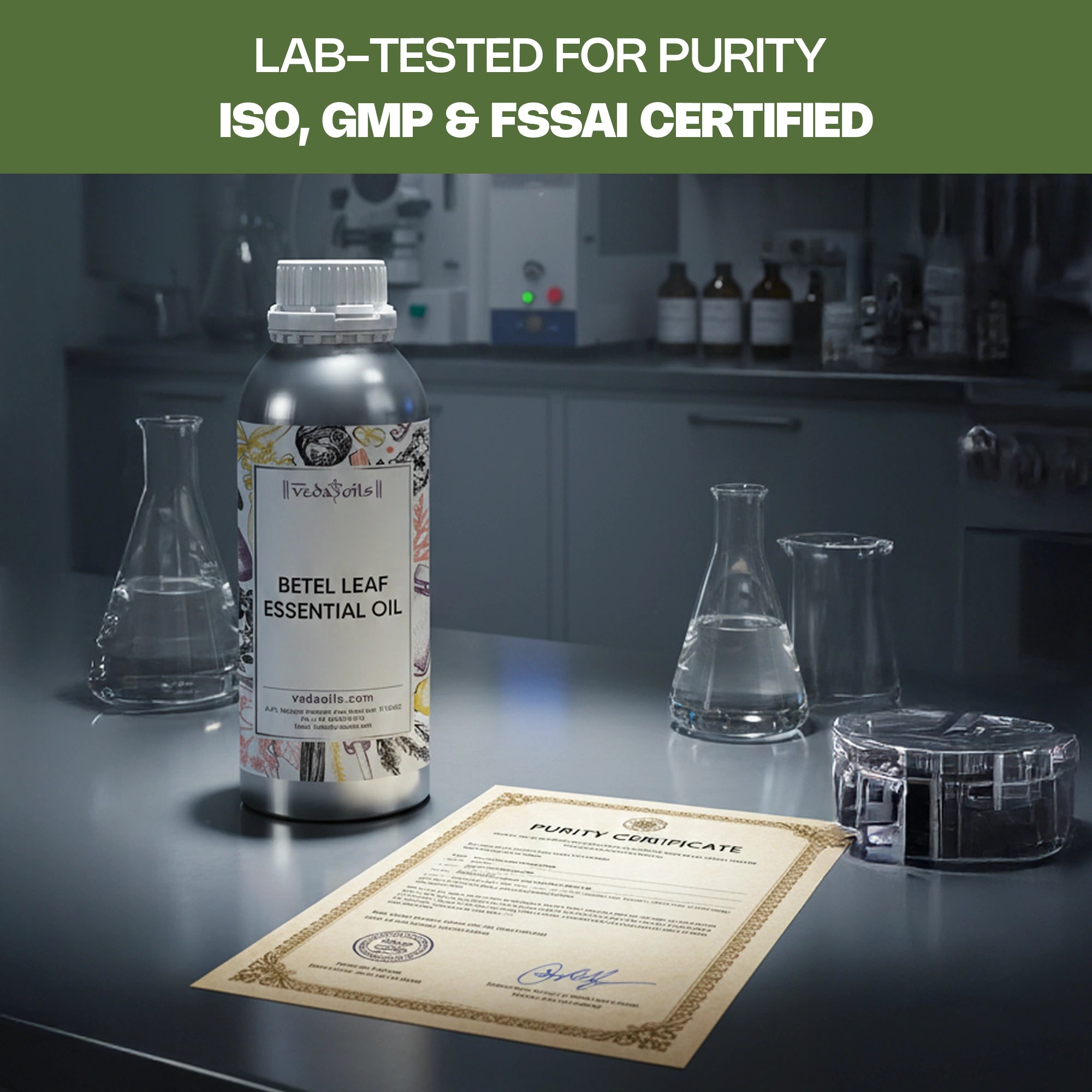 Betel Leaf Essential Oil Lab Tested & Certified