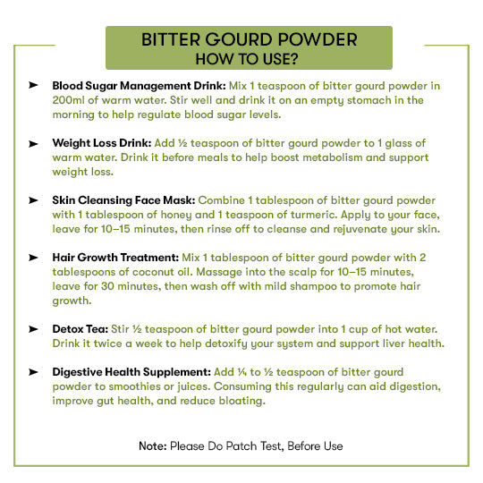 How to Use bitter Gourd Powder