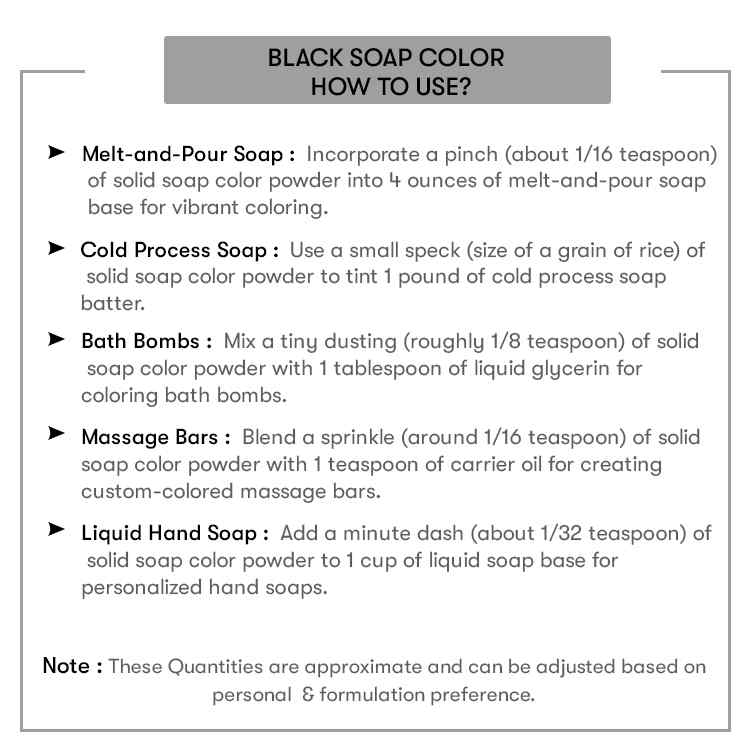 How to use Black Soap Color