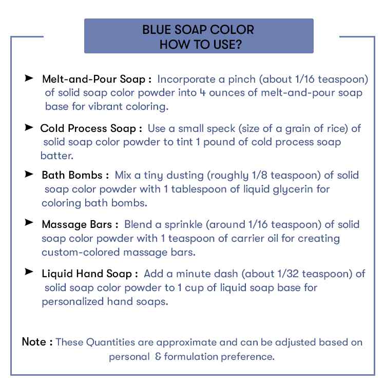 How to use Blue Soap Color