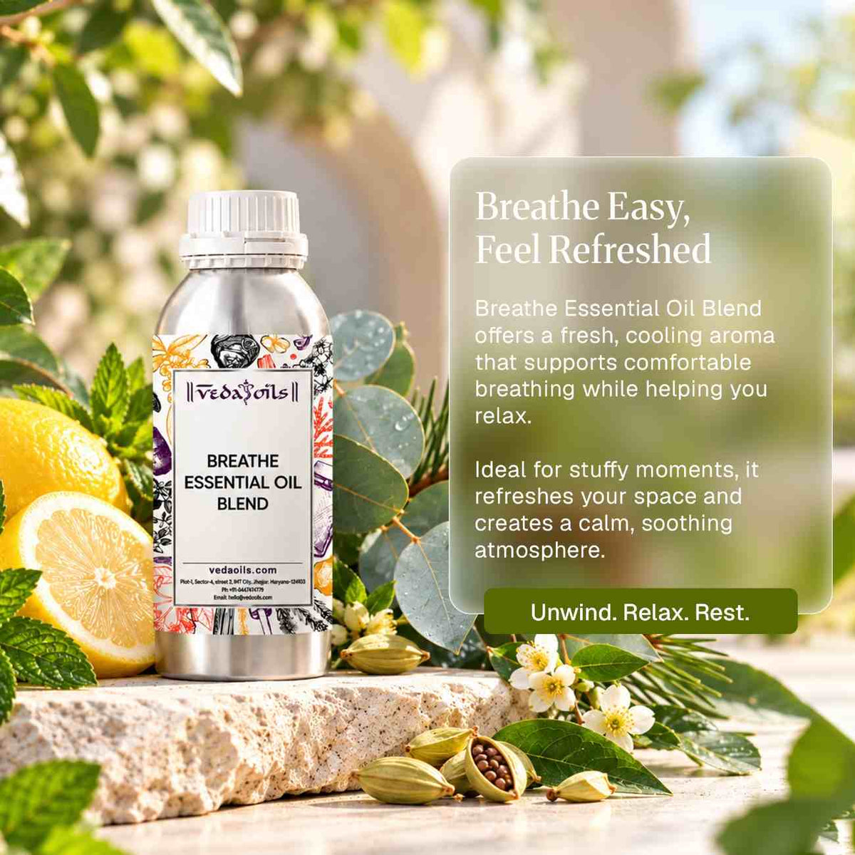 Breathe Essential Oil Blend for refreshing 