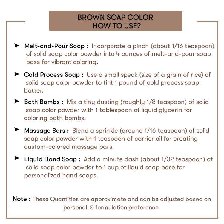 How to use Brown Soap Color