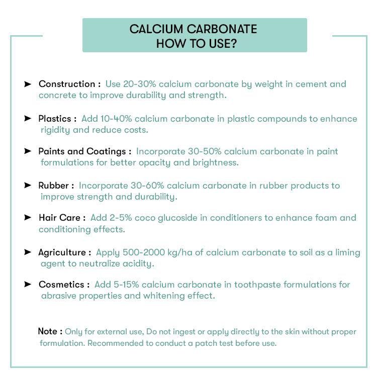 How to USe Calcium Carbonate Powder