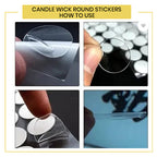 How to Use Candle Wick Round Stickers 