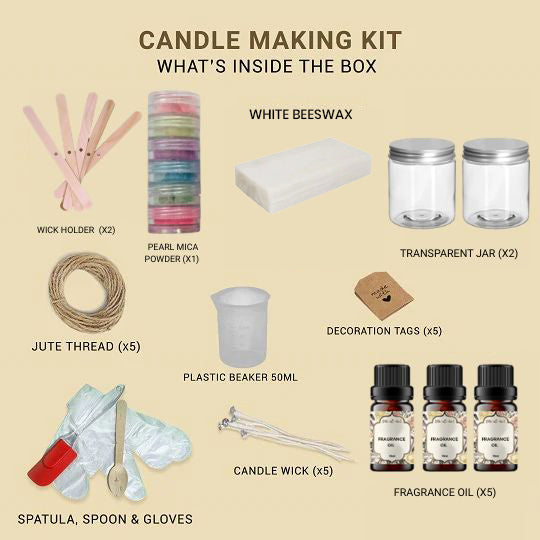 BeesWax Candle Making Kit Items