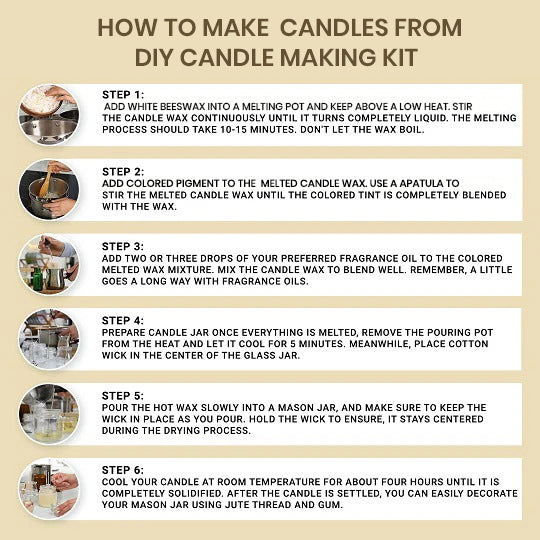 BeesWax Candle Making Kit Instructions