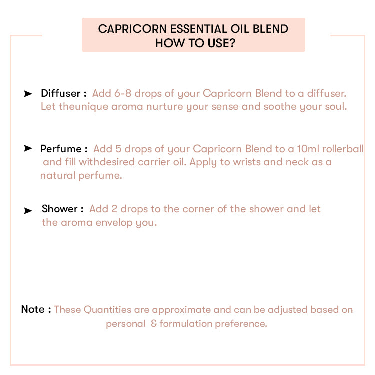How to use Capricorn Zodiac Essential Oil Blend